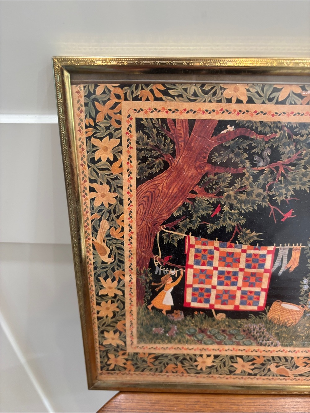 Framed Folk Art Laundry Day Wall Decor - Multicolor - Picture 2 of 8